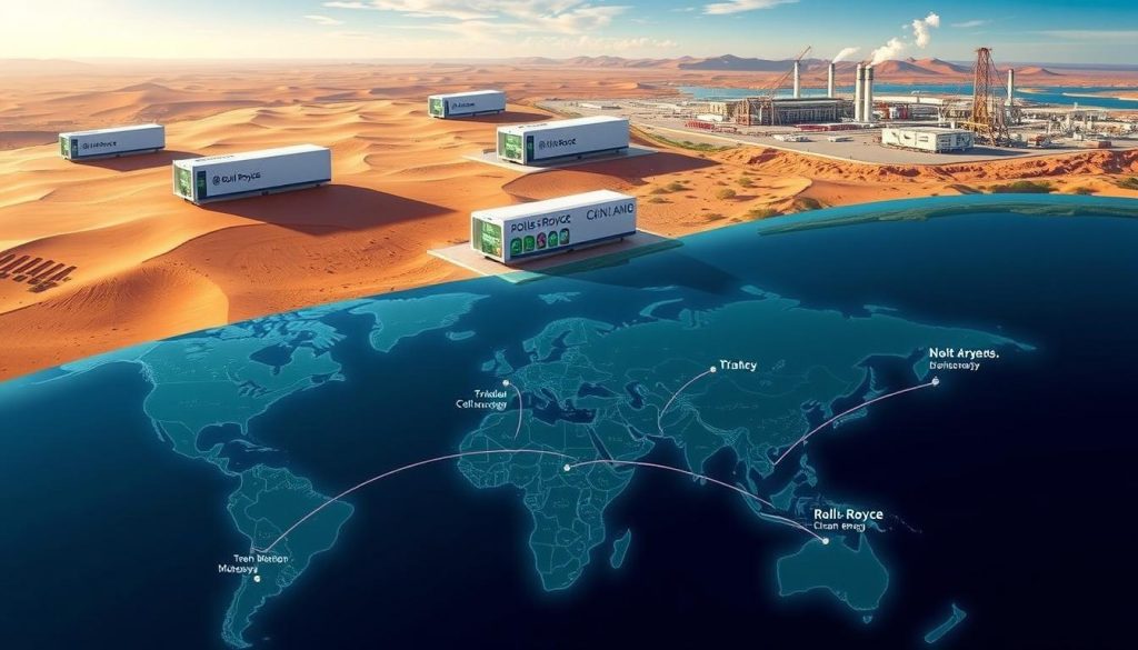 Future vision of multiple Rolls-Royce SMR installations across different global locations