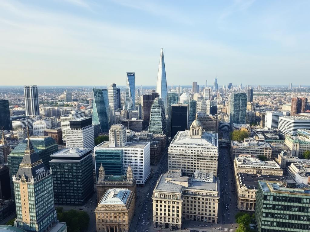 London financial district showing economic activity contributing to UK Q2 2025 GDP growth