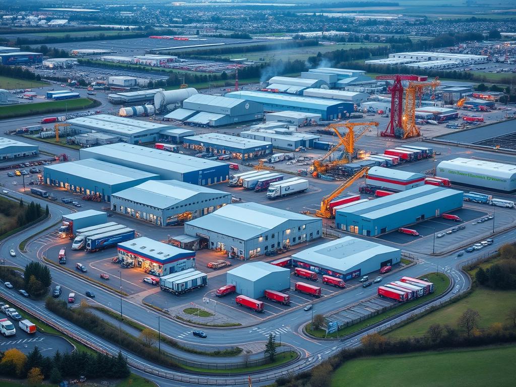 Northern manufacturing hub showing industrial activity contributing to UK Q2 2025 GDP growth