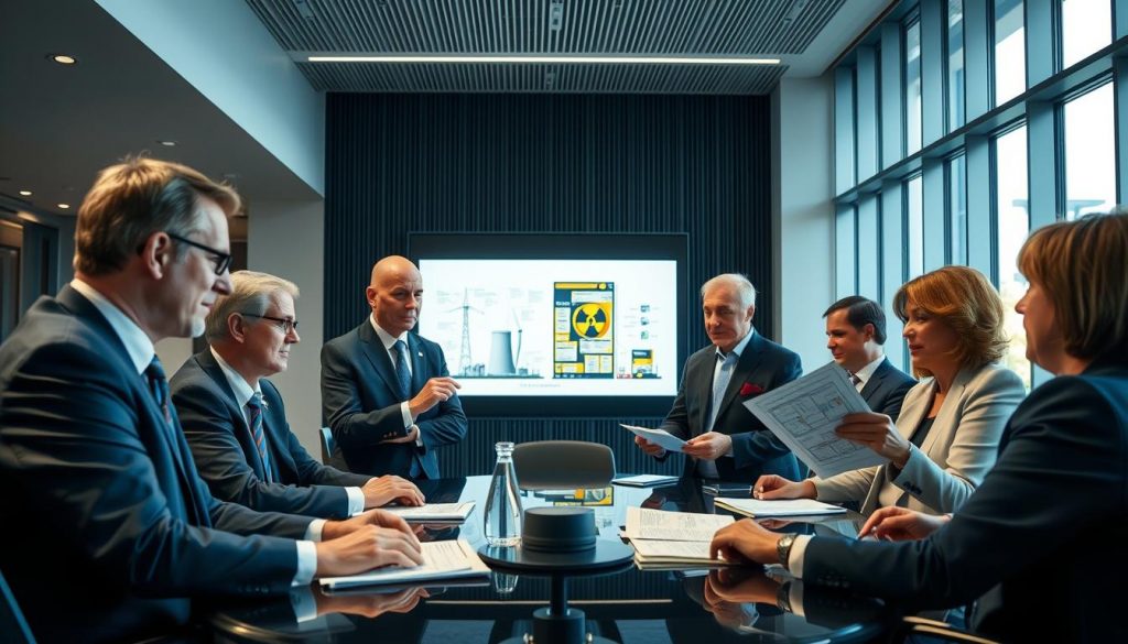 Rolls-Royce executives meeting with government officials to discuss nuclear market leadership strategy